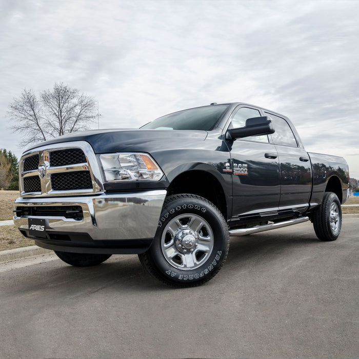 ARIES 205030-2 3" Round Polished Stainless Side Bars, Select Dodge, Ram 2500, 3500 for Select Ram 2500