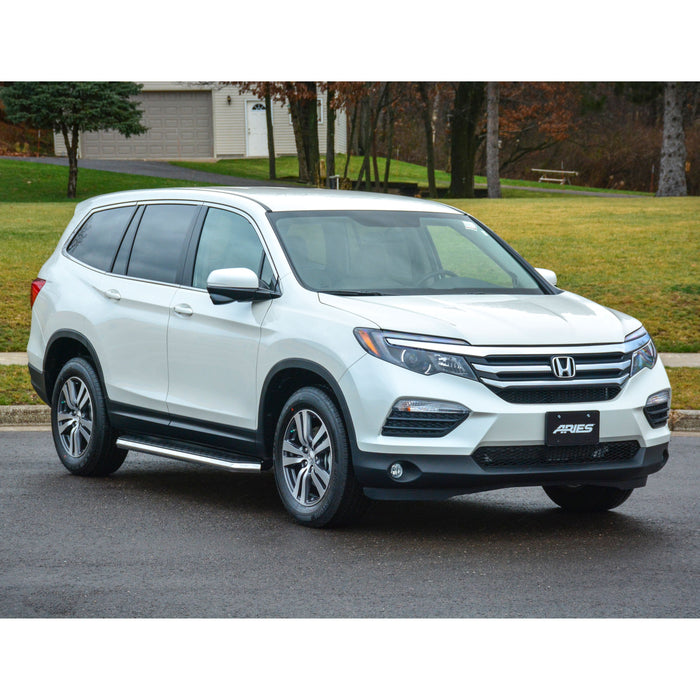 ARIES 2051006 AeroTread 5" x 67" Polished Stainless Running Boards, Select Honda Pilot for Select Honda Pilot