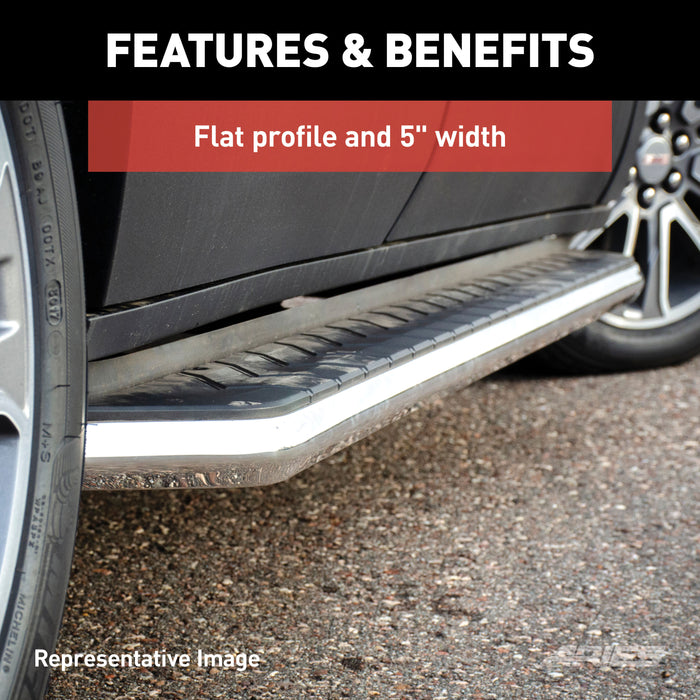 ARIES 2051027 AeroTread 5" x 67" Polished Stainless Running Boards, Select Toyota 4Runner for Select Toyota 4Runner