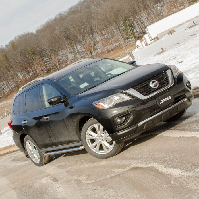 ARIES 2051038 AeroTread 5" x 73" Polished Stainless Running Boards, Select Nissan Pathfinder for Select Nissan Pathfinder