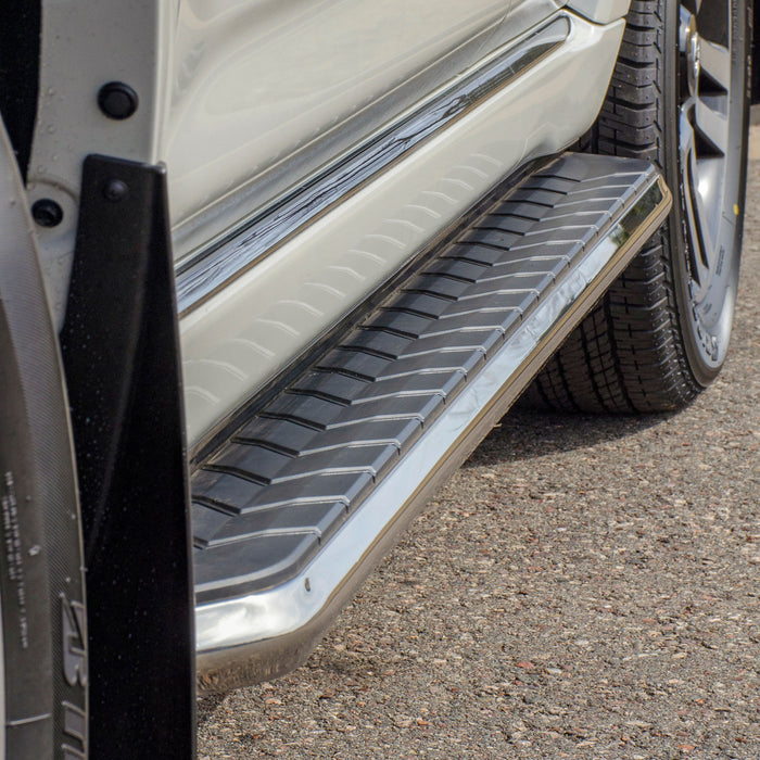 ARIES 2051040 AeroTread 5" x 73" Polished Stainless Running Boards, Select Ford Explorer for Select Ford Explorer