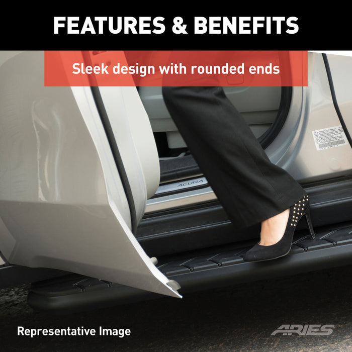 ARIES 2051967 AeroTread 5" x 67" Black Stainless Running Boards (No Brackets) for Select Jeep Grand Cherokee