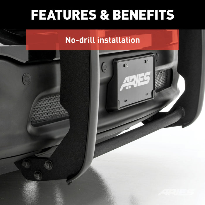 ARIES 2054 Black Steel Grille Guard, Select Toyota Tacoma for Select Toyota Tacoma