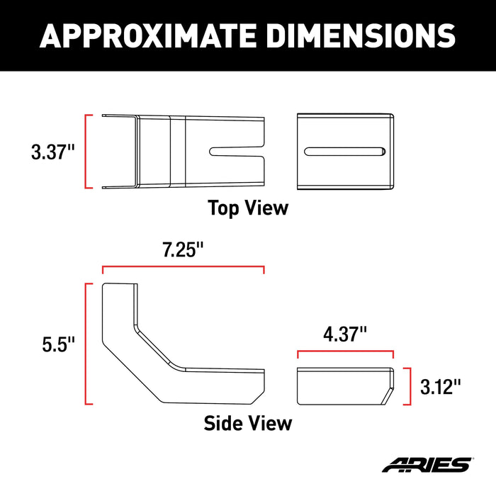 ARIES 2055140 VersaTrac Bracket Covers (4-Pack)