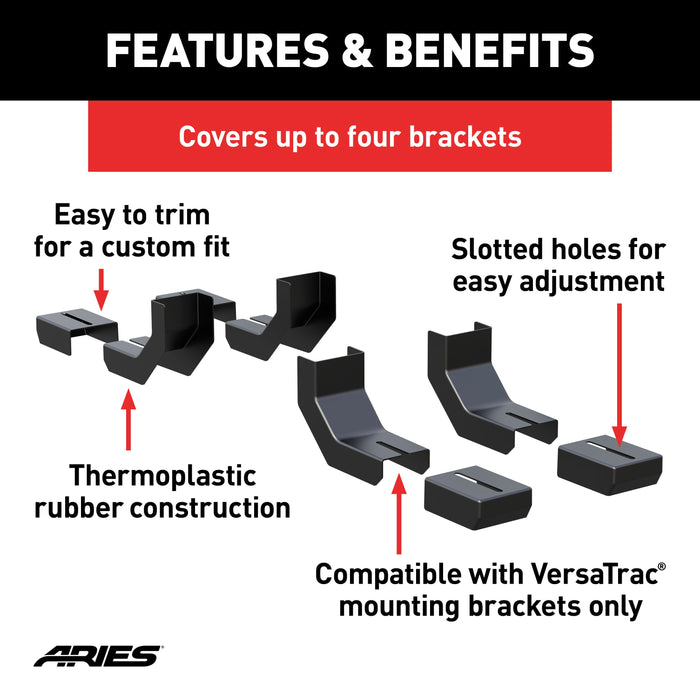 ARIES 2055140 VersaTrac Bracket Covers (4-Pack)