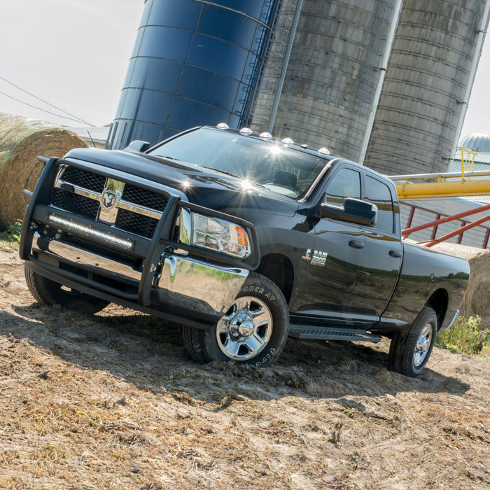 ARIES 2055515 RidgeStep 6-1/2" x 85" Black Steel Running Boards, Select Ram 1500 to 5500 for Select Ram 2500