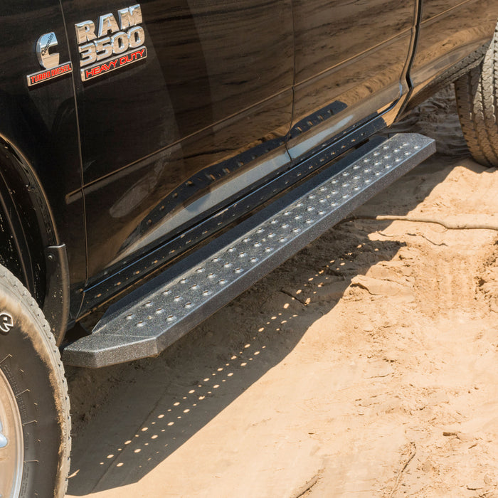 ARIES 2055515 RidgeStep 6-1/2" x 85" Black Steel Running Boards, Select Ram 1500 to 5500 for Select Ram 2500