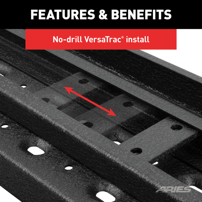 ARIES 2055524 RidgeStep 6-1/2" x 91" Steel Running Boards, Select Ford F-250, F-350, F-450 for Select Ford F-250