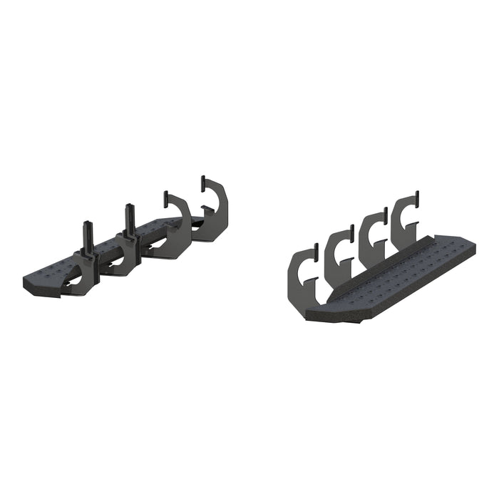 ARIES 2055529 RidgeStep 6-1/2" x 53" Black Steel Running Boards, Select Silverado, Sierra for Select Chevrolet Silverado 2500 HD