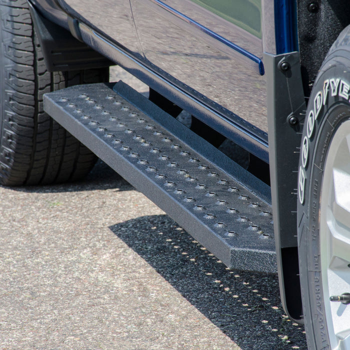 ARIES 2055529 RidgeStep 6-1/2" x 53" Black Steel Running Boards, Select Silverado, Sierra for Select Chevrolet Silverado 2500 HD
