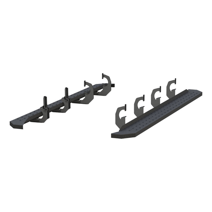 ARIES 2055531 RidgeStep 6-1/2" x 91" Black Steel Running Boards, Select Silverado, Sierra for Select Chevrolet Silverado 2500 HD