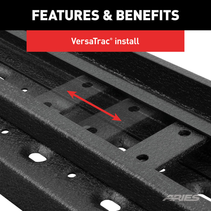 ARIES 2055534 RidgeStep 6-1/2" x 96", 36" Steel Running Boards, Select Sprinter 2500, 3500 for Select Mercedes-Benz Sprinter 2500