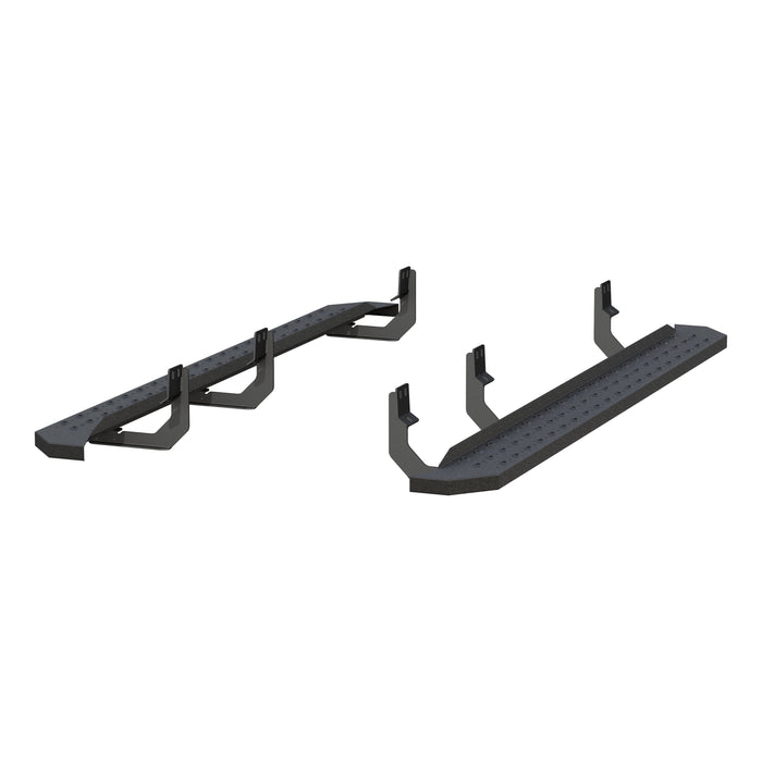 ARIES 2055542 RidgeStep 6-1/2" x 85" Black Steel Running Boards, Select Nissan Titan, XD for Select Nissan TITAN