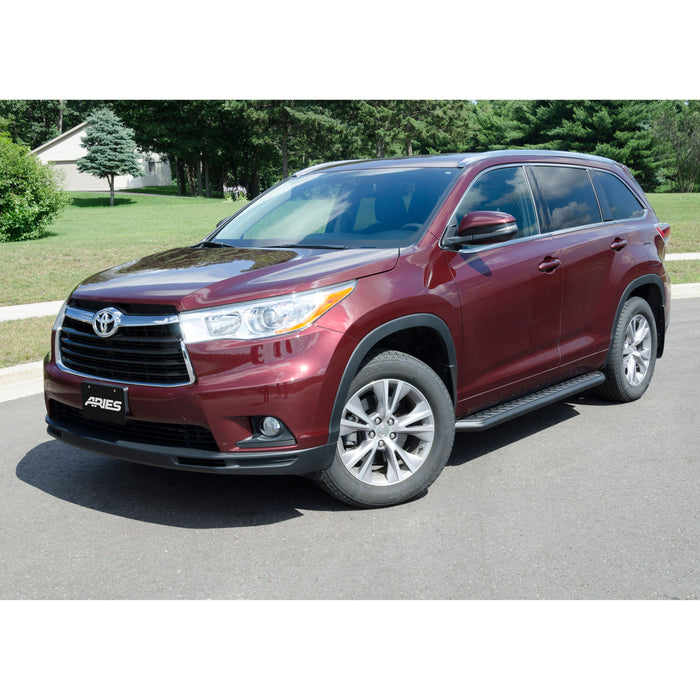 ARIES 2061015 AeroTread 5" x 70" Black Stainless Running Boards, Select Toyota Highlander for Select Toyota Highlander