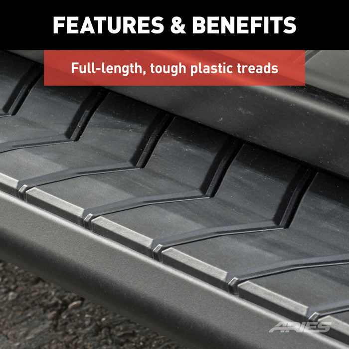 ARIES 2061033 AeroTread 5" x 67" Black Stainless Running Boards, Select Equinox, Terrain for Select Chevrolet Equinox