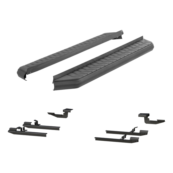 ARIES 2061037 AeroTread 5" x 70" Black Stainless Running Boards, Select Nissan Rogue for Select Nissan Rogue