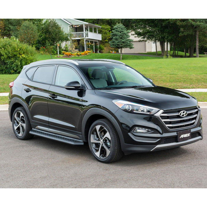 ARIES 2061039 AeroTread 5" x 67" Black Stainless Running Boards, Select Sportage, Tucson for Select Kia Sportage