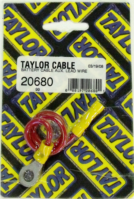Taylor Cable 20680 Battery Cable Auxiliary Lead Wire; 12 Gauge Lead Wire; 10 in. L; Red; - Truck Part Superstore