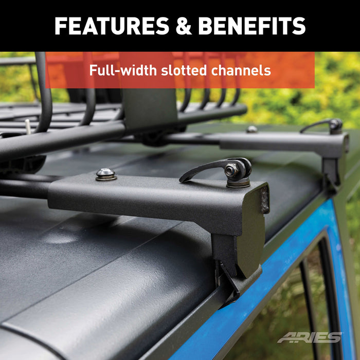 ARIES 2070450 Jeep Roof Rack Crossbars for Wrangler JK (2-Pack) for Select Jeep Wrangler