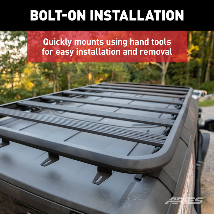 ARIES 2070610 Textured Black Aluminum Platform Roof Rack Cargo Carrier, Fits Select Ford Bronco 4-Door for Select Ford Bronco