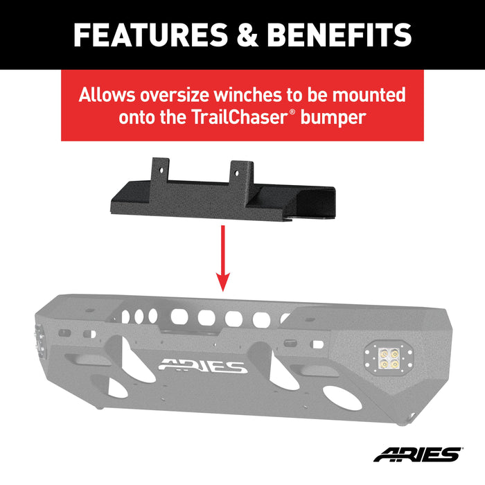 ARIES 2072100 Winch Adapter Plate with Fairlead Mount