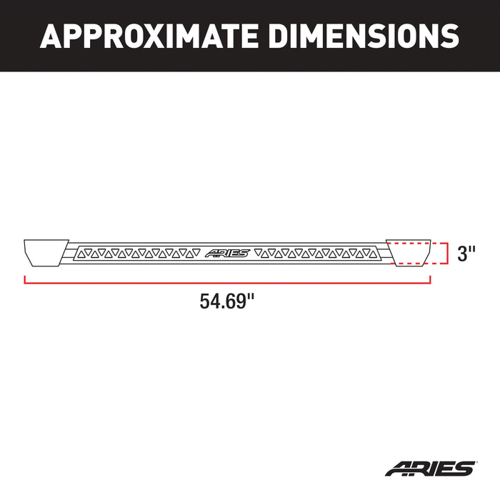 ARIES 2074102 Rocker Step Running Boards, Select Jeep Wrangler TJ for Select Jeep Wrangler