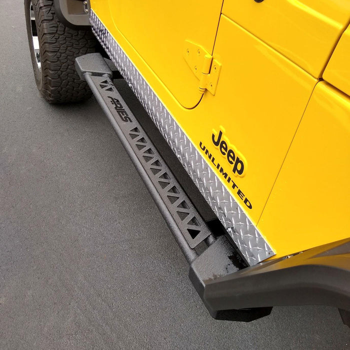 ARIES 2074102 Rocker Step Running Boards, Select Jeep Wrangler TJ for Select Jeep Wrangler