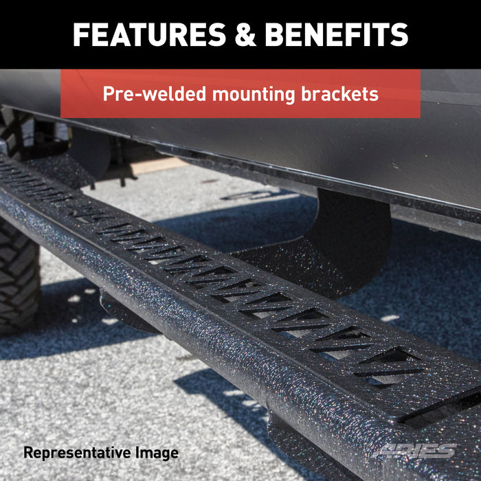 ARIES 2074151 Rocker Step Running Boards, Select Toyota Tacoma for Select Toyota Tacoma