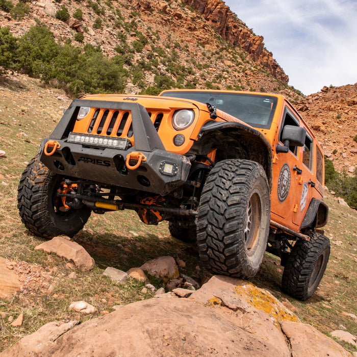 ARIES 2081001 TrailChaser Jeep Wrangler JK Aluminum Front Bumper Center Section for Select Jeep Wrangler