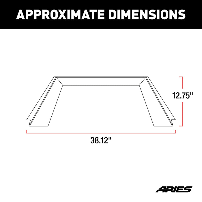 ARIES 2081101 TrailChaser Jeep Wrangler Aluminum Front Bumper Angular Brush Guard for Select Jeep Wrangler