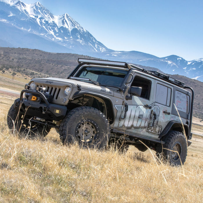 ARIES 2081252 TrailChaser Jeep Wrangler Steel Front Bumper Round Brush Guard for Select Jeep Wrangler