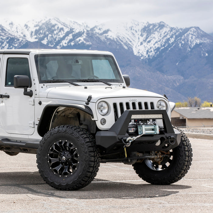 ARIES 2082055 TrailChaser Jeep Wrangler JK Aluminum Front Bumper (Option 2) for Select Jeep Wrangler