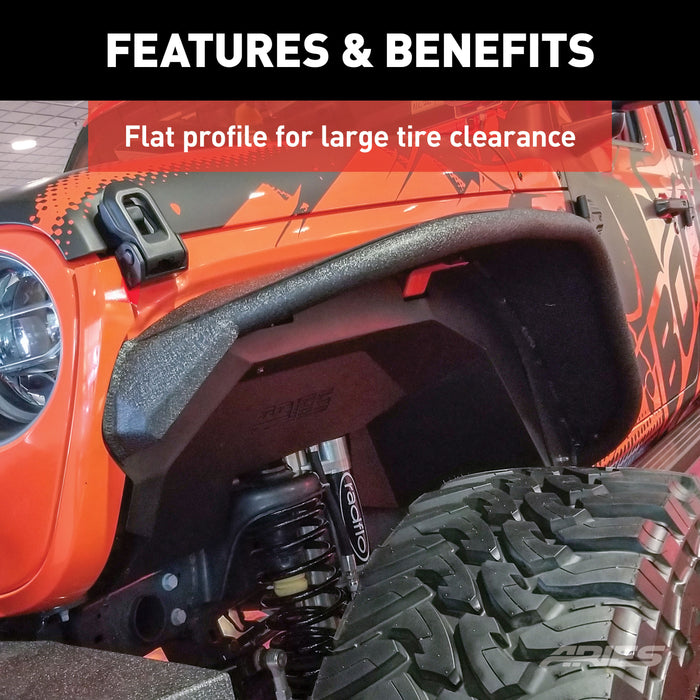 ARIES 2082097 TrailChaser Jeep Wrangler JL Front Bumper with Fender Flares (Option 9) for Select Jeep Wrangler