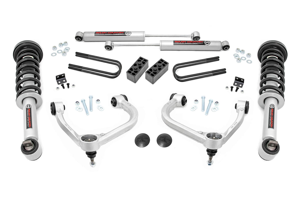 Rough Country 41431 3 Inch Lift Kit - Forged UCA - N3 Struts - Ford F-150 4WD (21-23) - Truck Part Superstore
