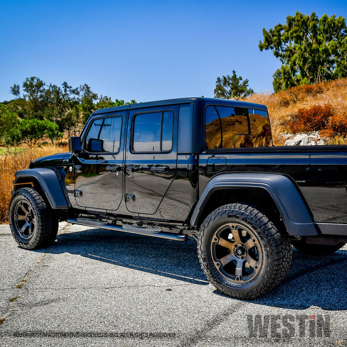 Westin 21-24165 PRO TRAXX 4 Oval Nerf Step Bars; Black; Steel; - Truck Part Superstore
