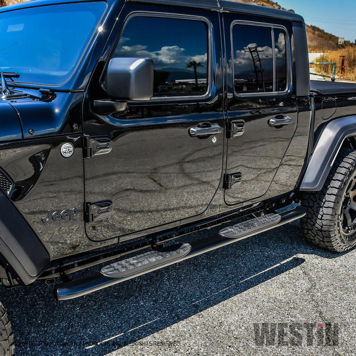 Westin 21-24165 PRO TRAXX 4 Oval Nerf Step Bars; Black; Steel; - Truck Part Superstore