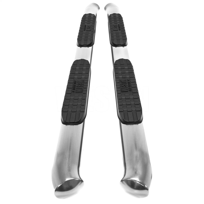 Westin 21-24210 PRO TRAXX 4 Oval Nerf Step Bars; Polished; - Truck Part Superstore
