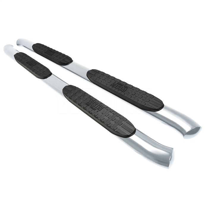 Westin 21-24220 PRO TRAXX 4 Oval Nerf Step Bars; Stainless Steel; Polished; - Truck Part Superstore