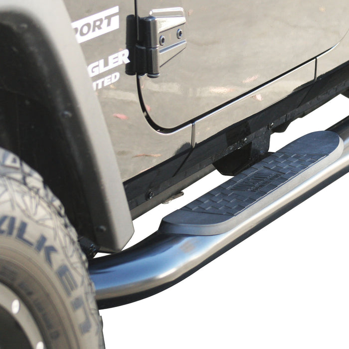 Westin 21-3315 Platinum 4 Oval Nerf Step Bars; Black; Steel; Mount Kit Included; Rocker Mount; - Truck Part Superstore
