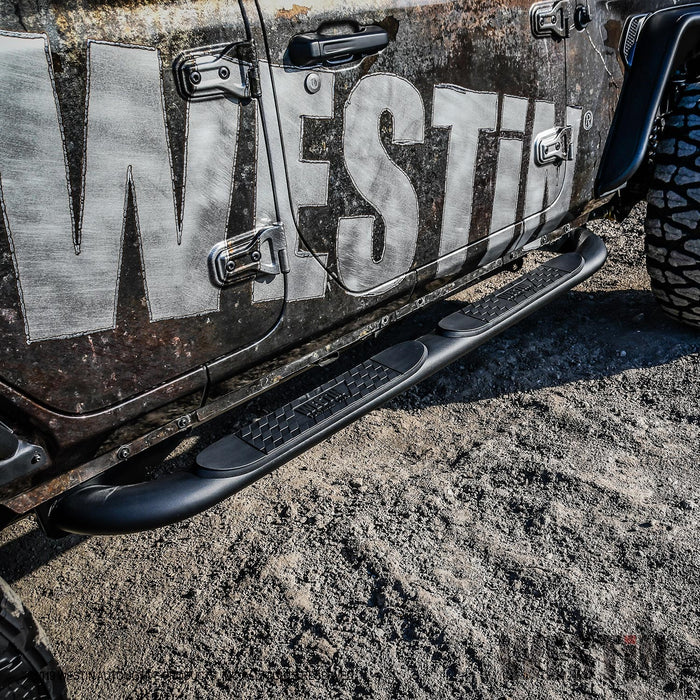 Westin 21-4065 Platinum 4 Oval Nerf Step Bars; Black; - Truck Part Superstore
