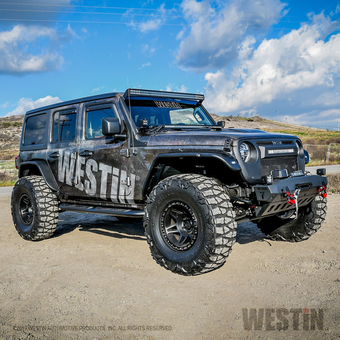 Westin 21-4065 Platinum 4 Oval Nerf Step Bars; Black; - Truck Part Superstore