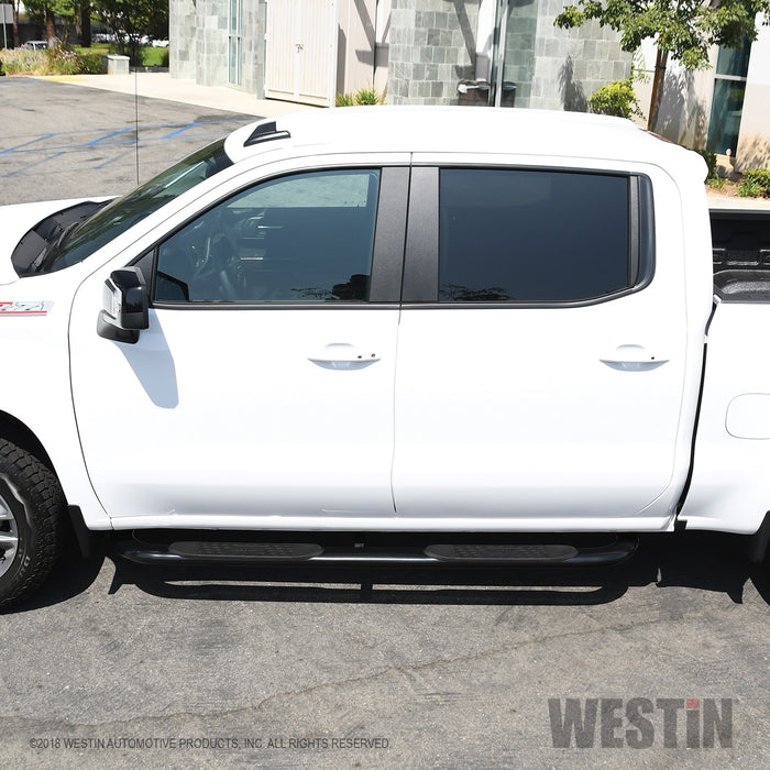 Westin 21-4135 Platinum 4 Oval Nerf Step Bars; Black; - Truck Part Superstore