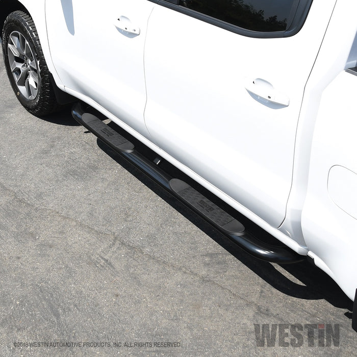 Westin 21-4135 Platinum 4 Oval Nerf Step Bars; Black; - Truck Part Superstore