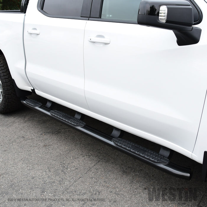 Westin 21-534685 PRO TRAXX 5 Oval Wheel to Wheel Nerf Step Bars; Black; w/Mount Kit; - Truck Part Superstore