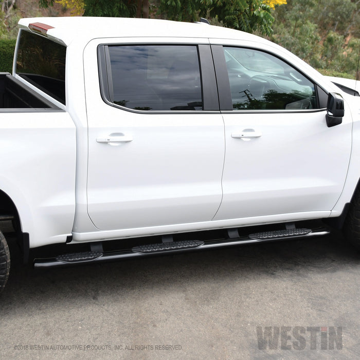 Westin 21-534685 PRO TRAXX 5 Oval Wheel to Wheel Nerf Step Bars; Black; w/Mount Kit; - Truck Part Superstore
