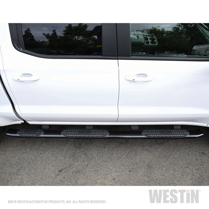 Westin 21-534685 PRO TRAXX 5 Oval Wheel to Wheel Nerf Step Bars; Black; w/Mount Kit; - Truck Part Superstore