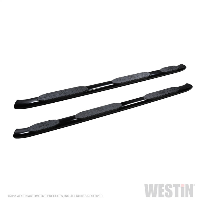 Westin 21-534705 PRO TRAXX 5 Oval Wheel to Wheel Nerf Step Bars; Black; w/Mount Kit; - Truck Part Superstore