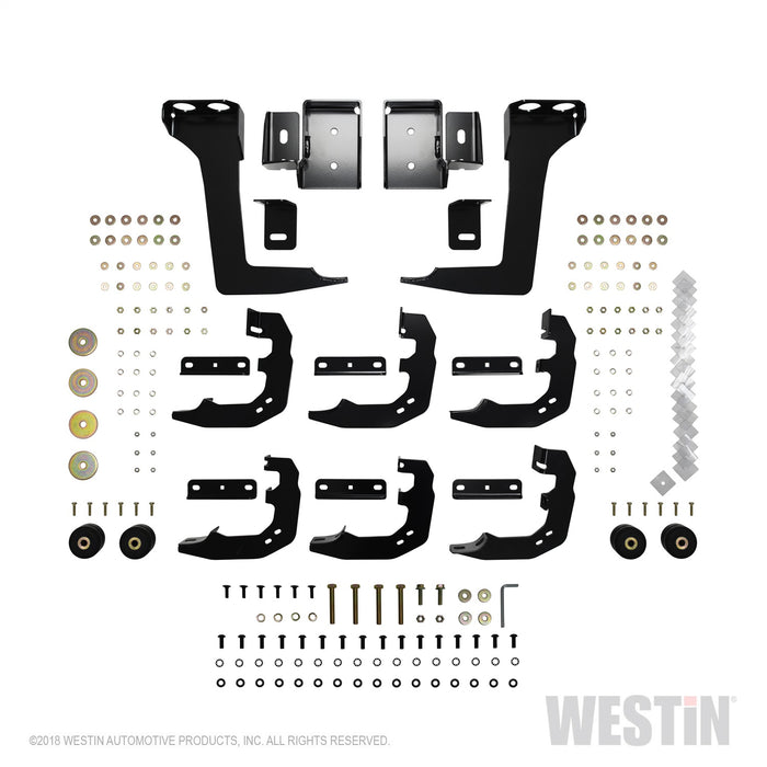 Westin 21-534705 PRO TRAXX 5 Oval Wheel to Wheel Nerf Step Bars; Black; w/Mount Kit; - Truck Part Superstore