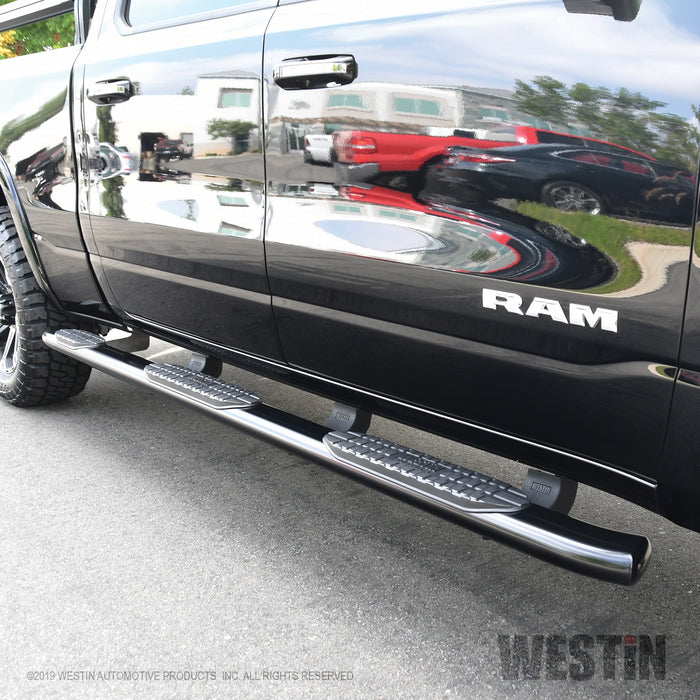 Westin 21-534705 PRO TRAXX 5 Oval Wheel to Wheel Nerf Step Bars; Black; w/Mount Kit; - Truck Part Superstore