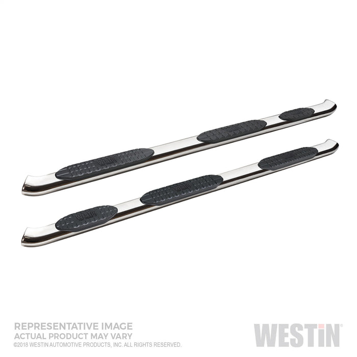 Westin 21-534720 PRO TRAXX 5 Oval Wheel to Wheel Nerf Step Bars; Stainless Steel; w/Mount Kit; - Truck Part Superstore